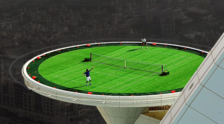 Tennis Court at the top of Burj al Arab