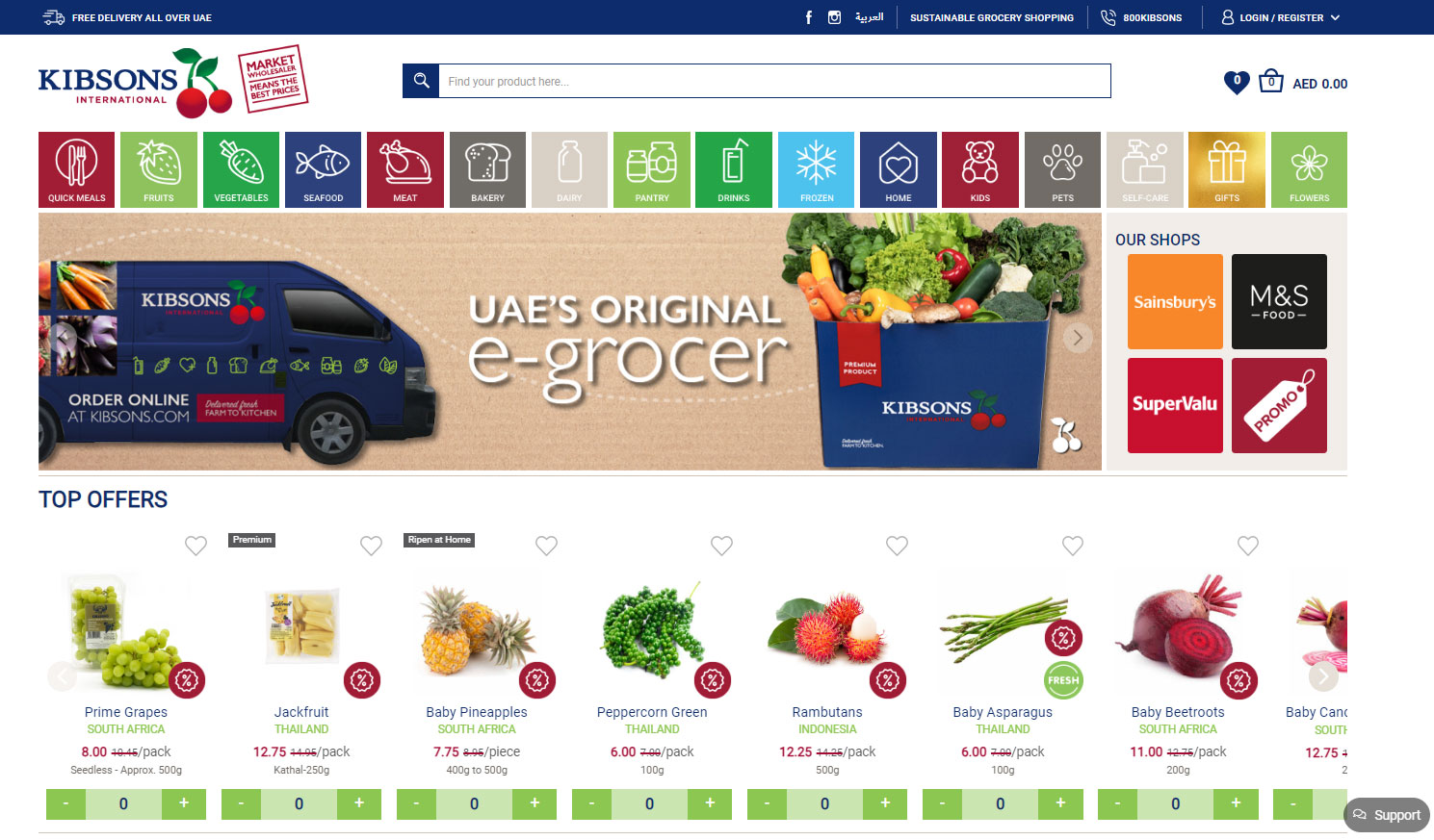 Kibsons: Online Food Shopping in Dubai