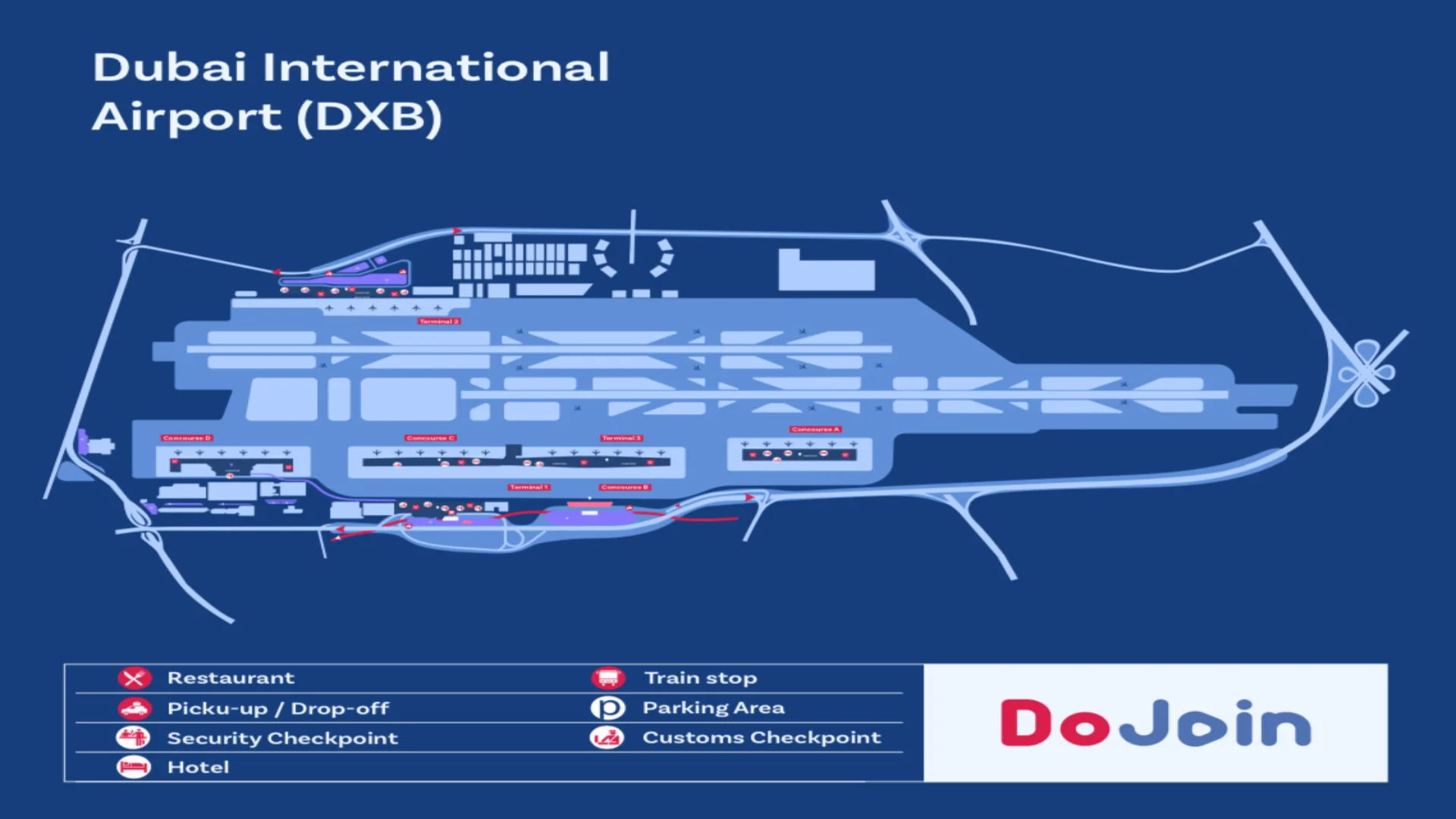 Dubai Airport Map